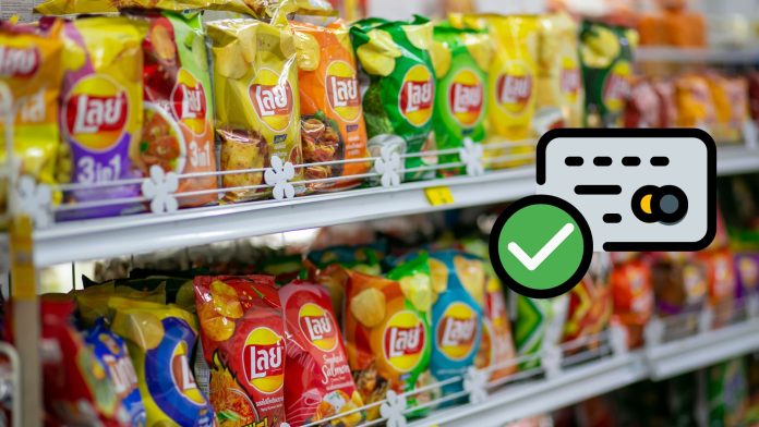 Snacks on display in a supermarket in Thailand