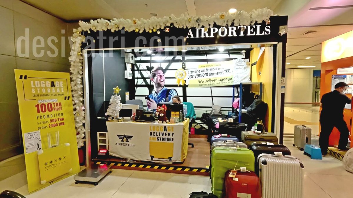 "Airportels" Luggage Storage Counter at Bangkok Suvarnabhumi Airport