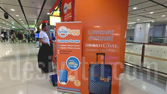 Luggage Storage Counter at Bangkok Suvarnabhumi Airport