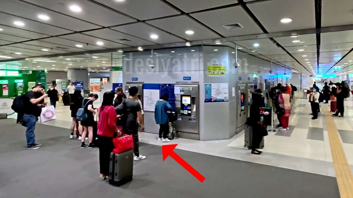 Bangkok Suvarnabhumi Airport Train Ticket Counters