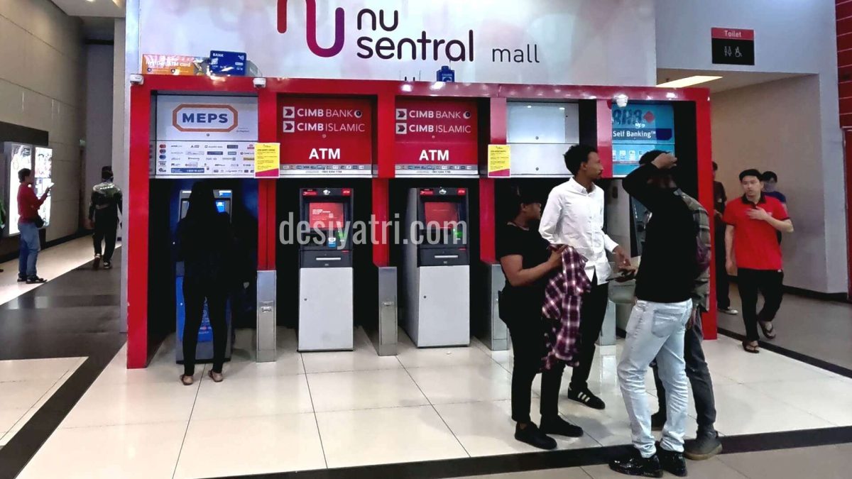 Bank ATMs at Nu Sentral Shopping Mall in Kuala Lumpur