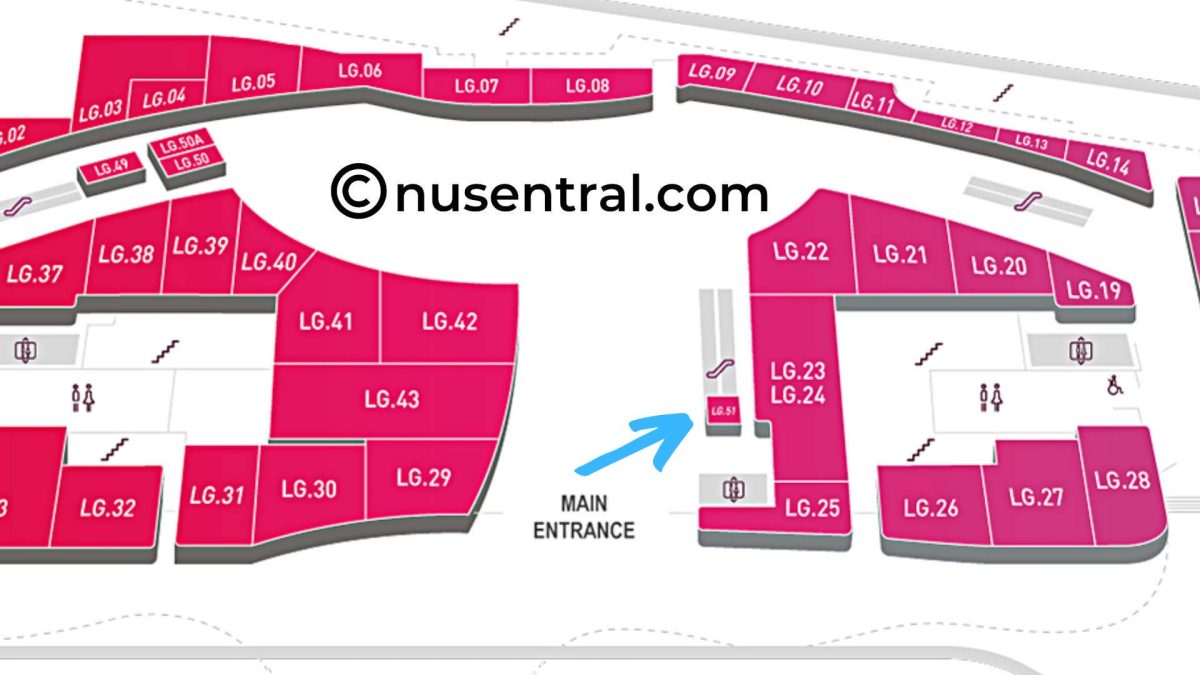 Nu Sentral Shopping Mall Kuala Lumpur Ground Floor Map