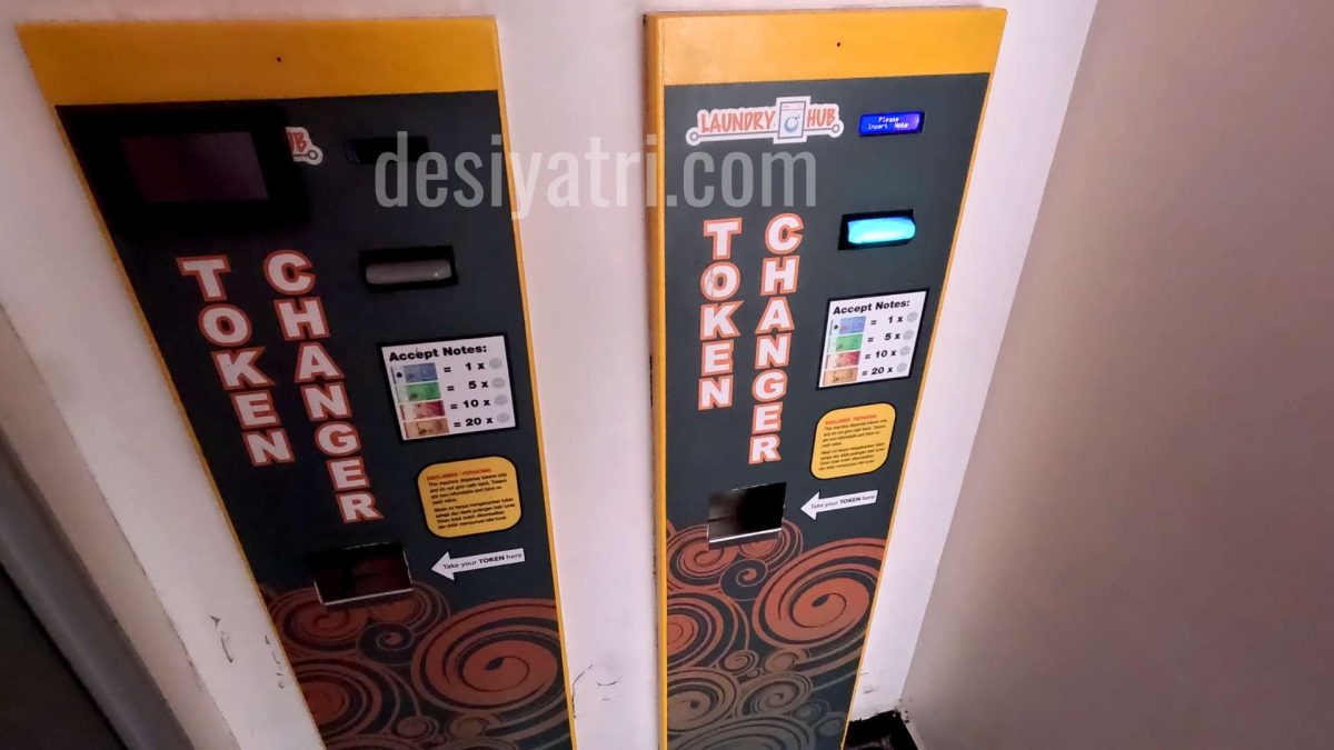Coin Dispenser at Laundry Hub Self Service Laundry in KL Sentral