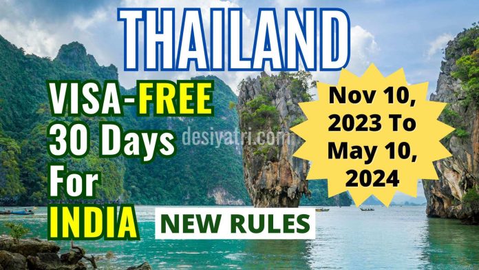 Thailand Visa-Free Entry For Indian Tourists